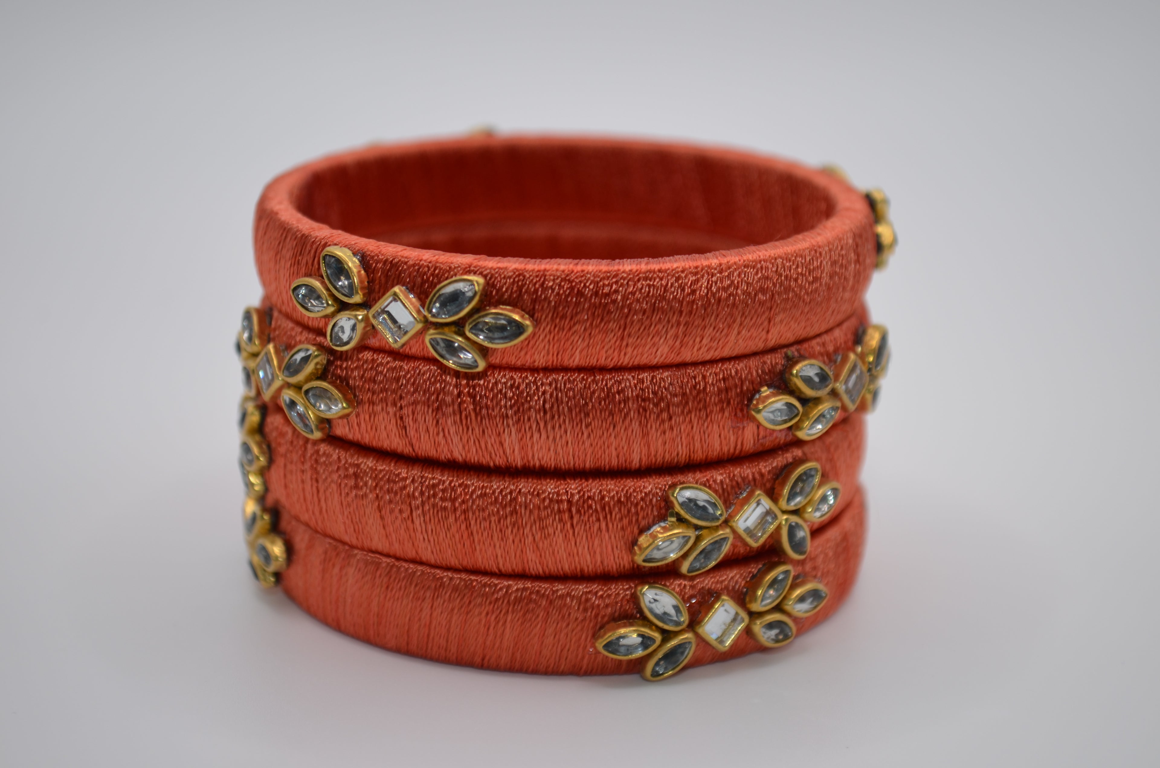 Majestic Aura Luxe Thread Bangle Set (Set of 4)