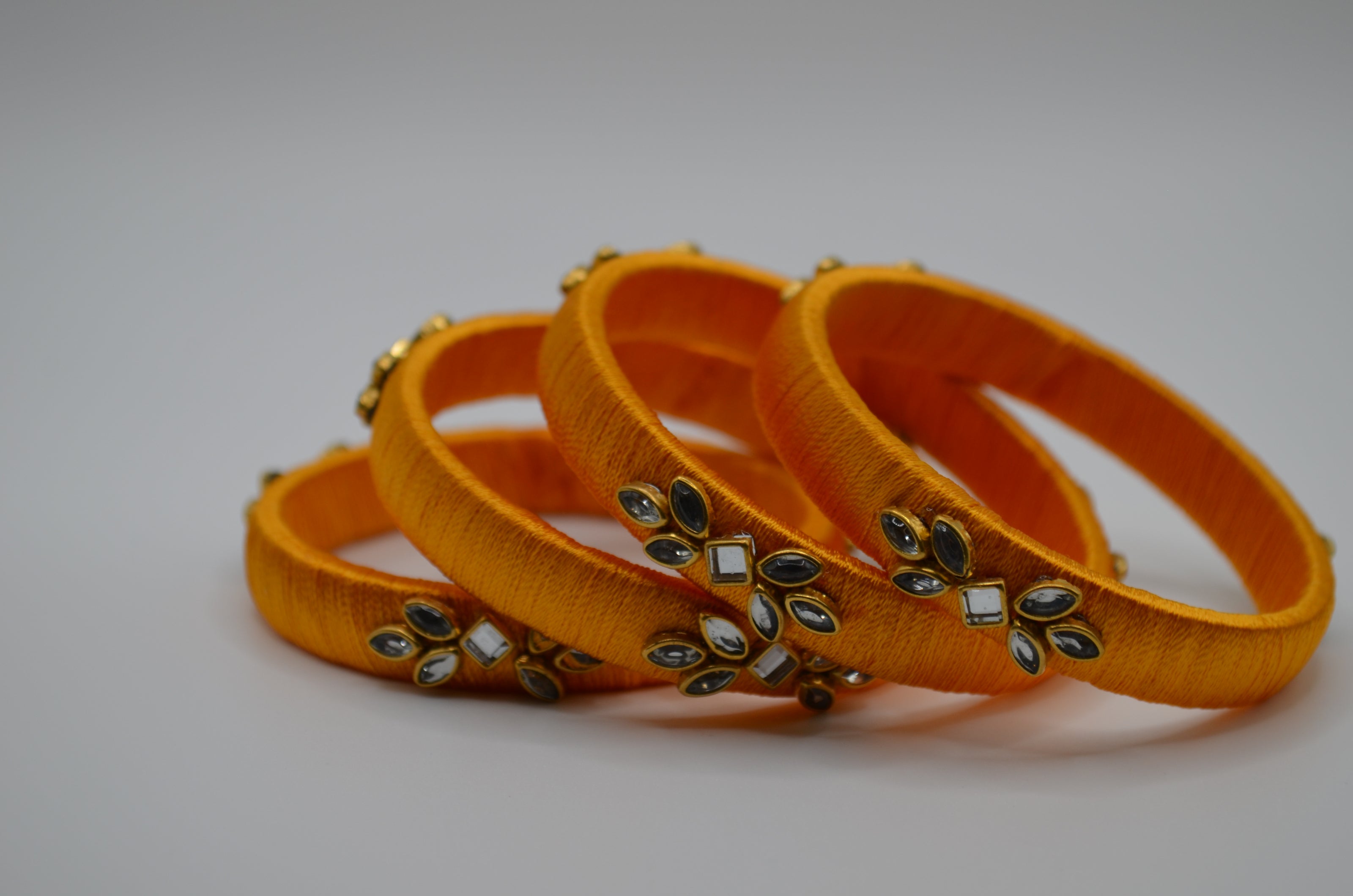 Majestic Aura Luxe Thread Bangle Set (Set of 4)