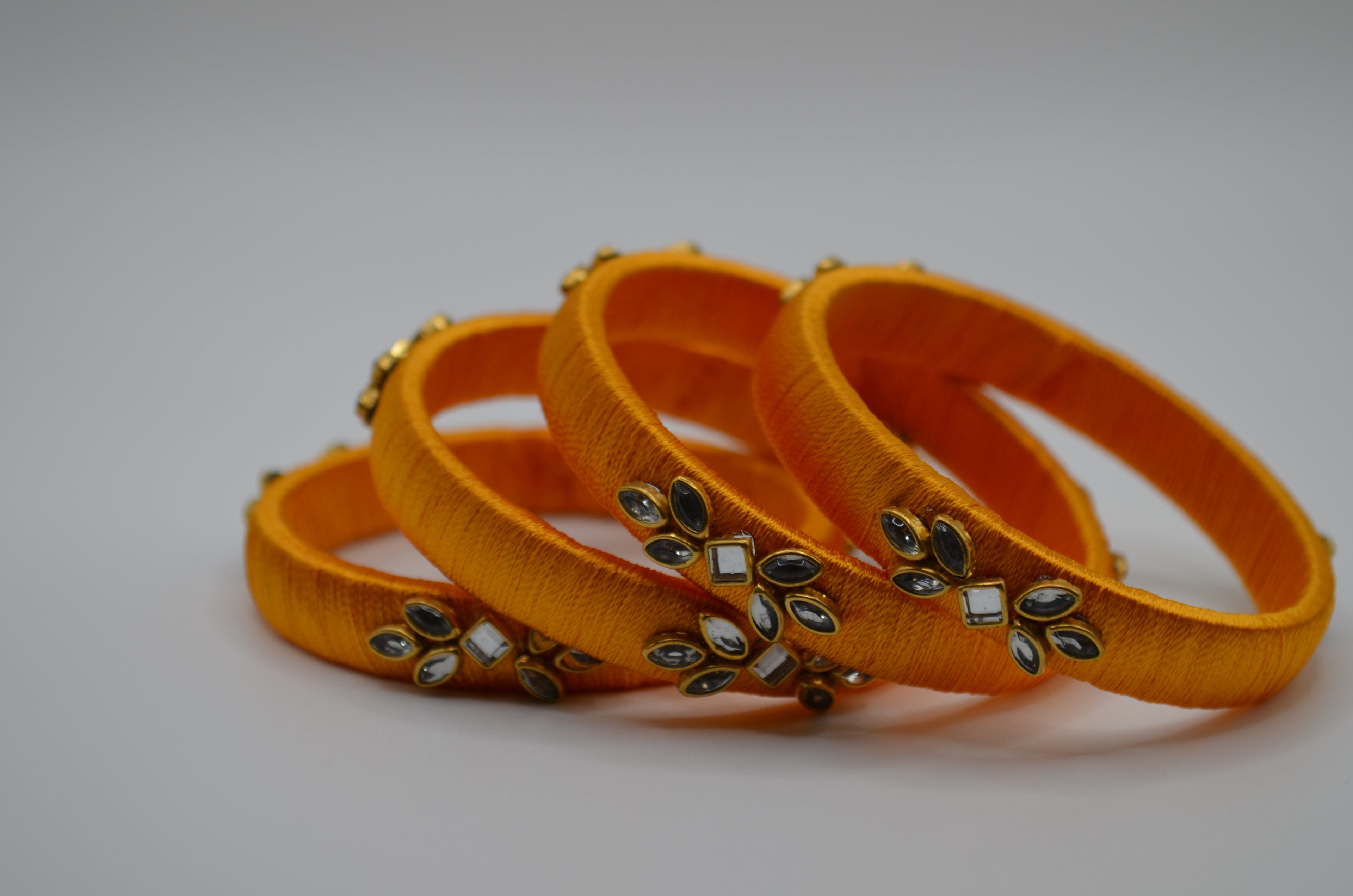 Majestic Aura Luxe Thread Bangle Set (Set of 4)