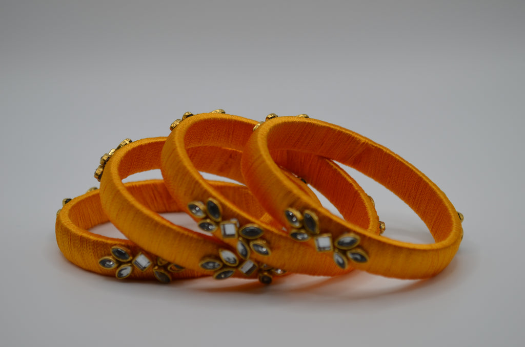 Majestic Aura Luxe Thread Bangle Set (Set of 4)