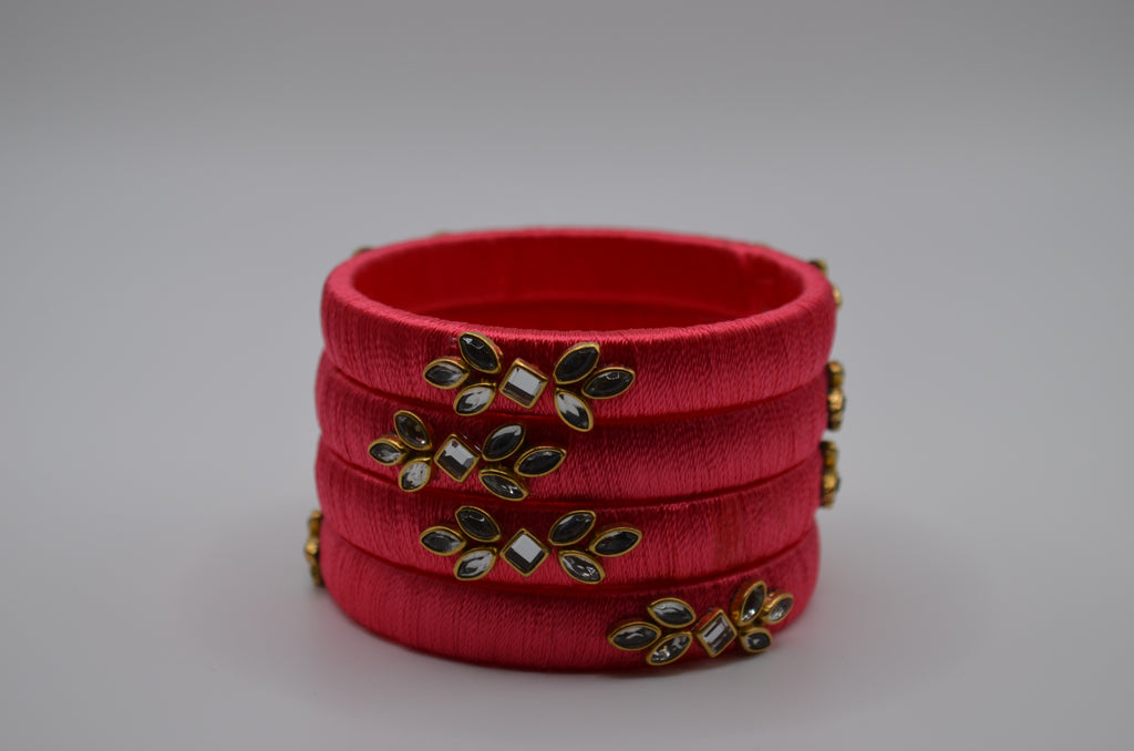 Majestic Aura Luxe Thread Bangle Set (Set of 4)