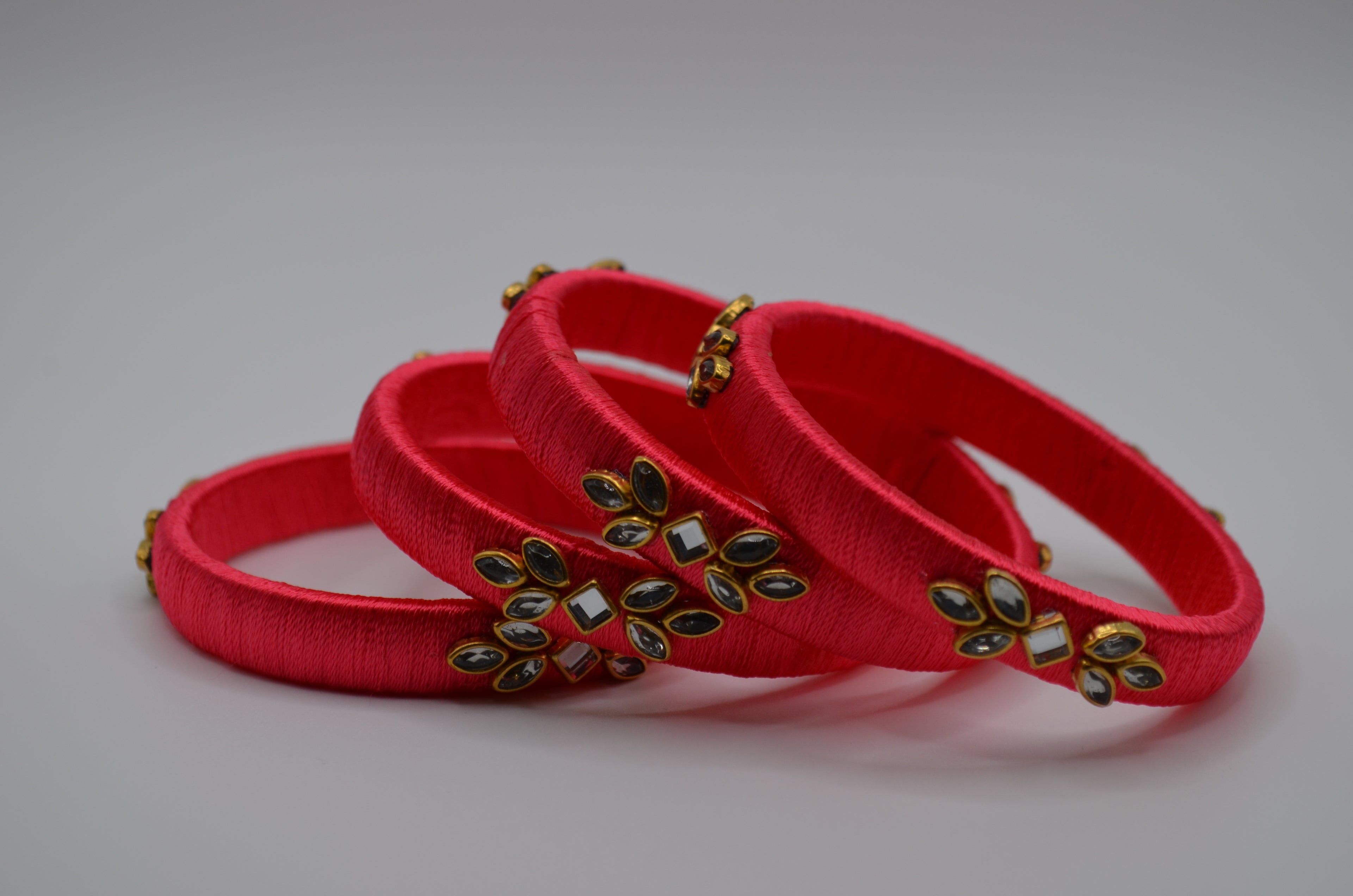 Majestic Aura Luxe Thread Bangle Set (Set of 4)