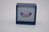 Lavender Dot Bloom Enamel Adjustable Ring