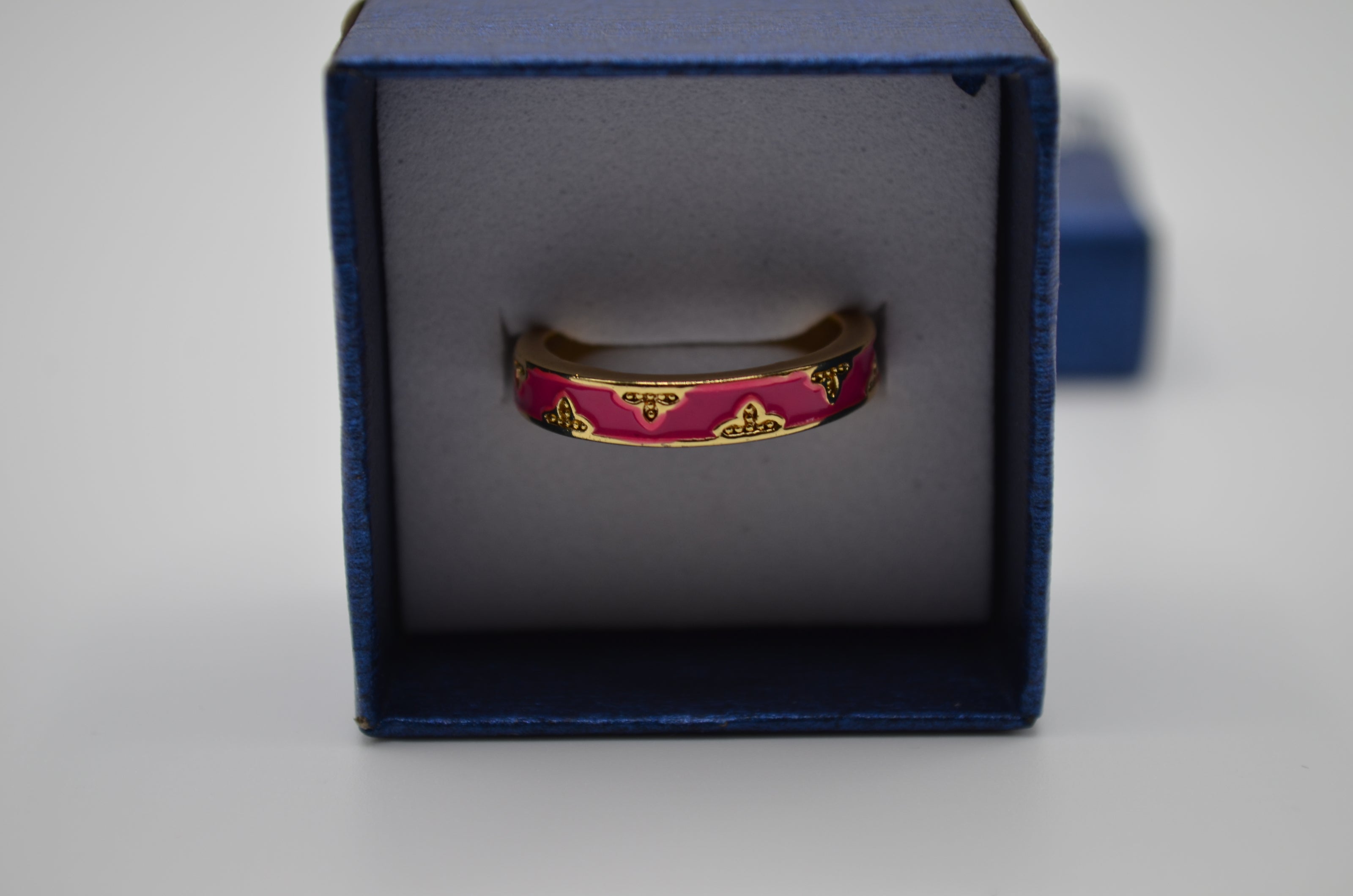 Ruby Regal Enamel Adjustable Ring