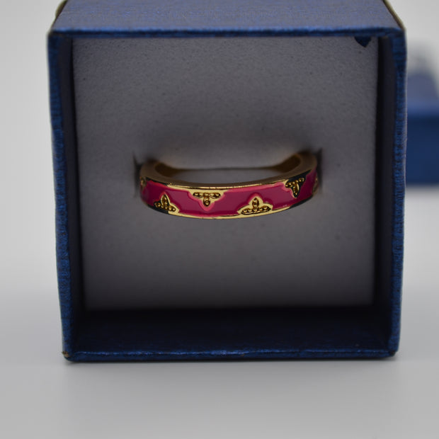Ruby Regal Enamel Adjustable Ring