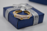 Pearl Mist Enamel Textured Adjustable Ring