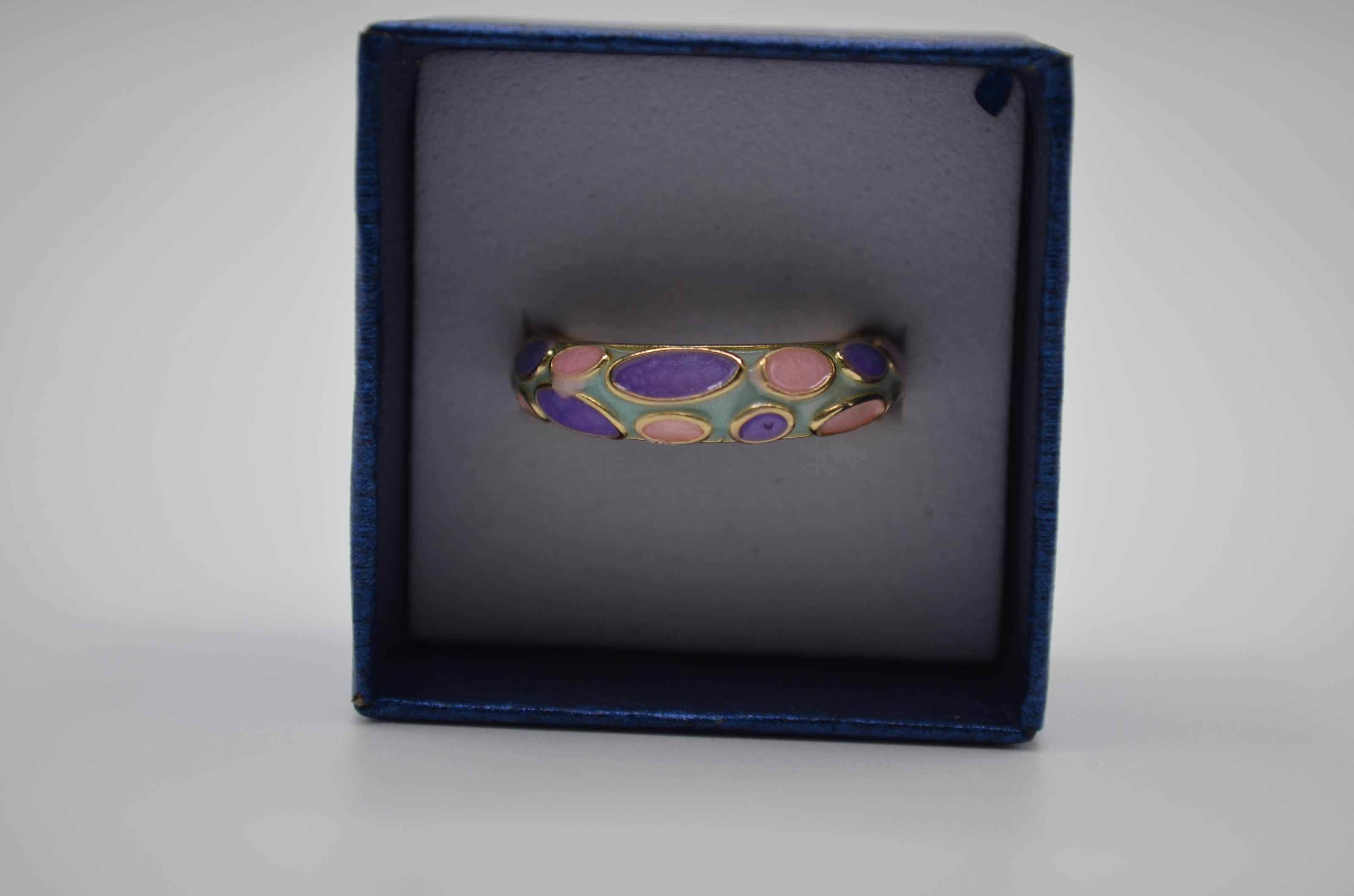 Pastel Pebble Enamel Adjustable Ring