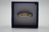 Pearl Glow Crystal Bar Enamel Ring
