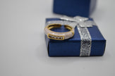 Pearl Glow Crystal Bar Enamel Ring
