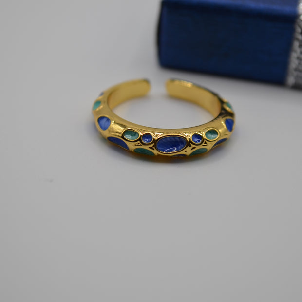 Ocean Gem Mosaic Enamel Ring