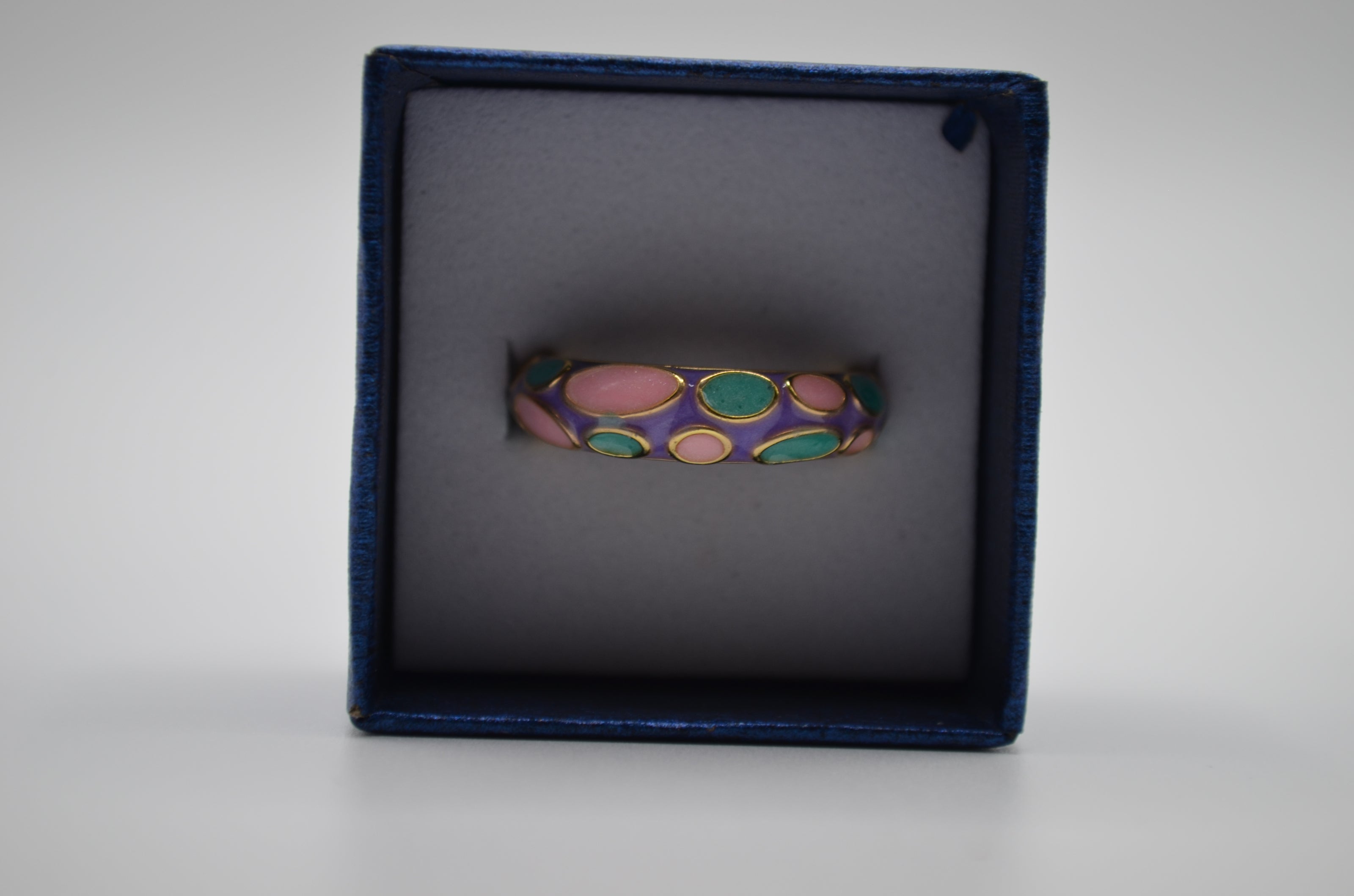 Pastel Pebble Mosaic Enamel Ring