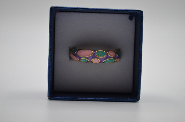 Pastel Pebble Mosaic Enamel Ring