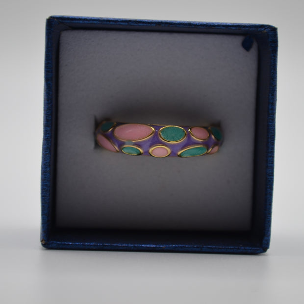 Pastel Pebble Mosaic Enamel Ring