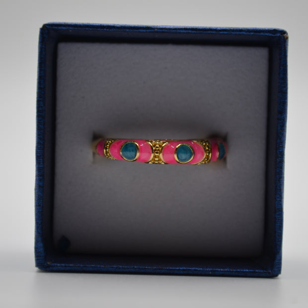Pink Orbit Enamel Accent Ring