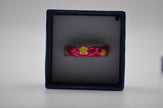 Pink Daisy Bloom Enamel Ring