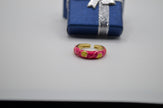 Pink Daisy Bloom Enamel Ring