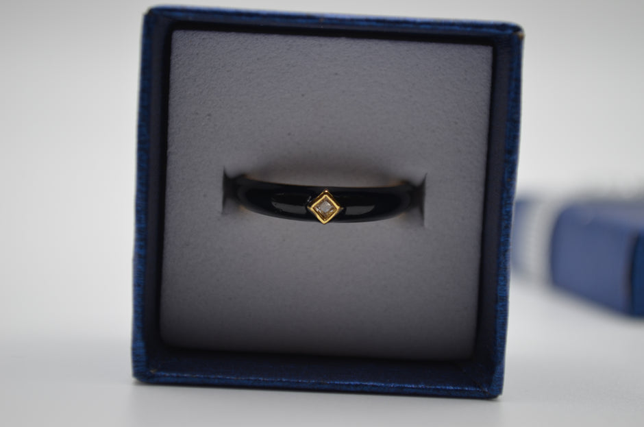 Midnight Charm Enamel Ring