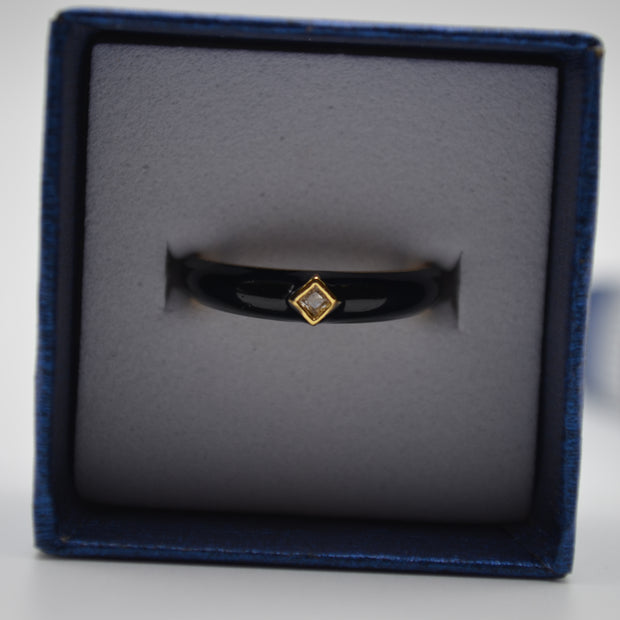 Midnight Charm Enamel Ring