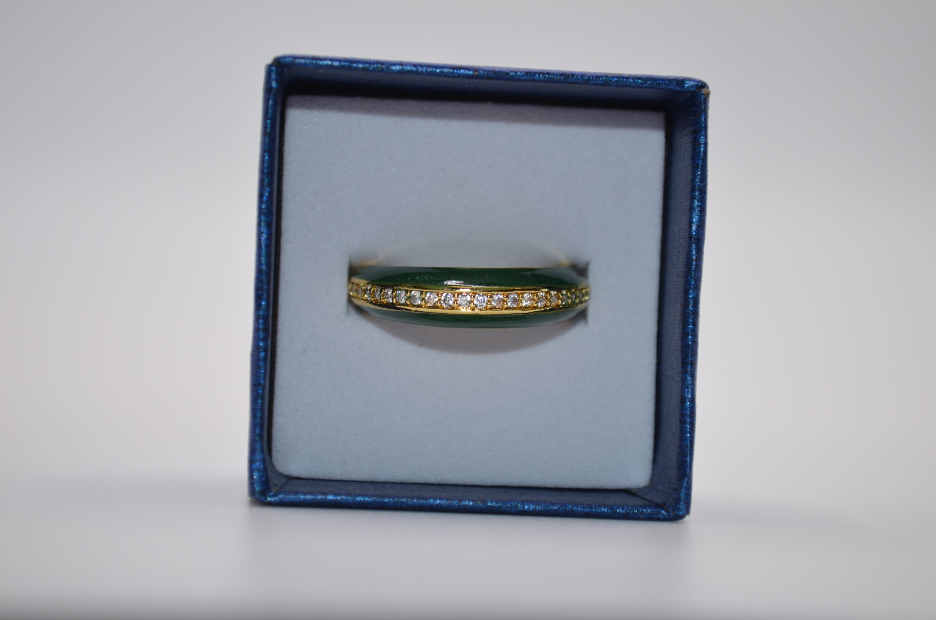 Emerald Luxe Enamel Band Ring