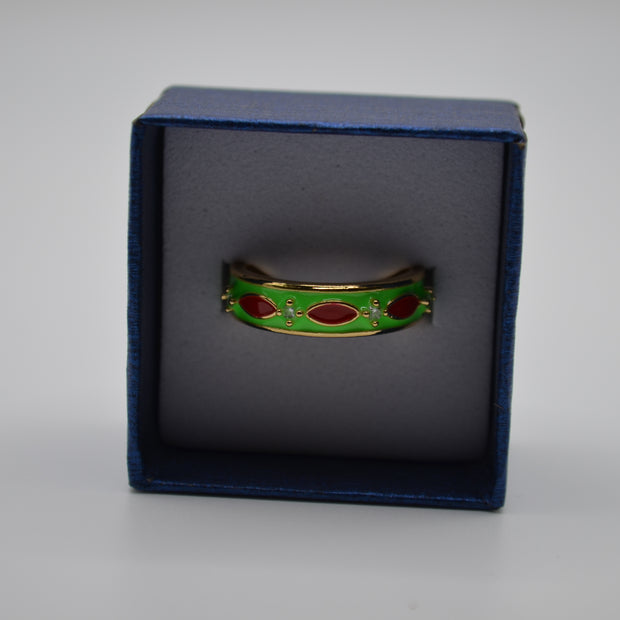 Neon Bloom Marquise Enamel Ring