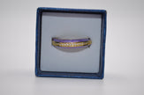 Lavender Luxe Enamel Crystal Band Ring