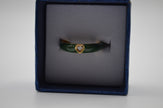 Emerald Heart Enamel Ring