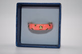 Coral Glow Enamel Ring
