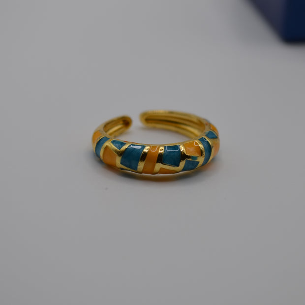 Mosaic Harmony Enamel Ring