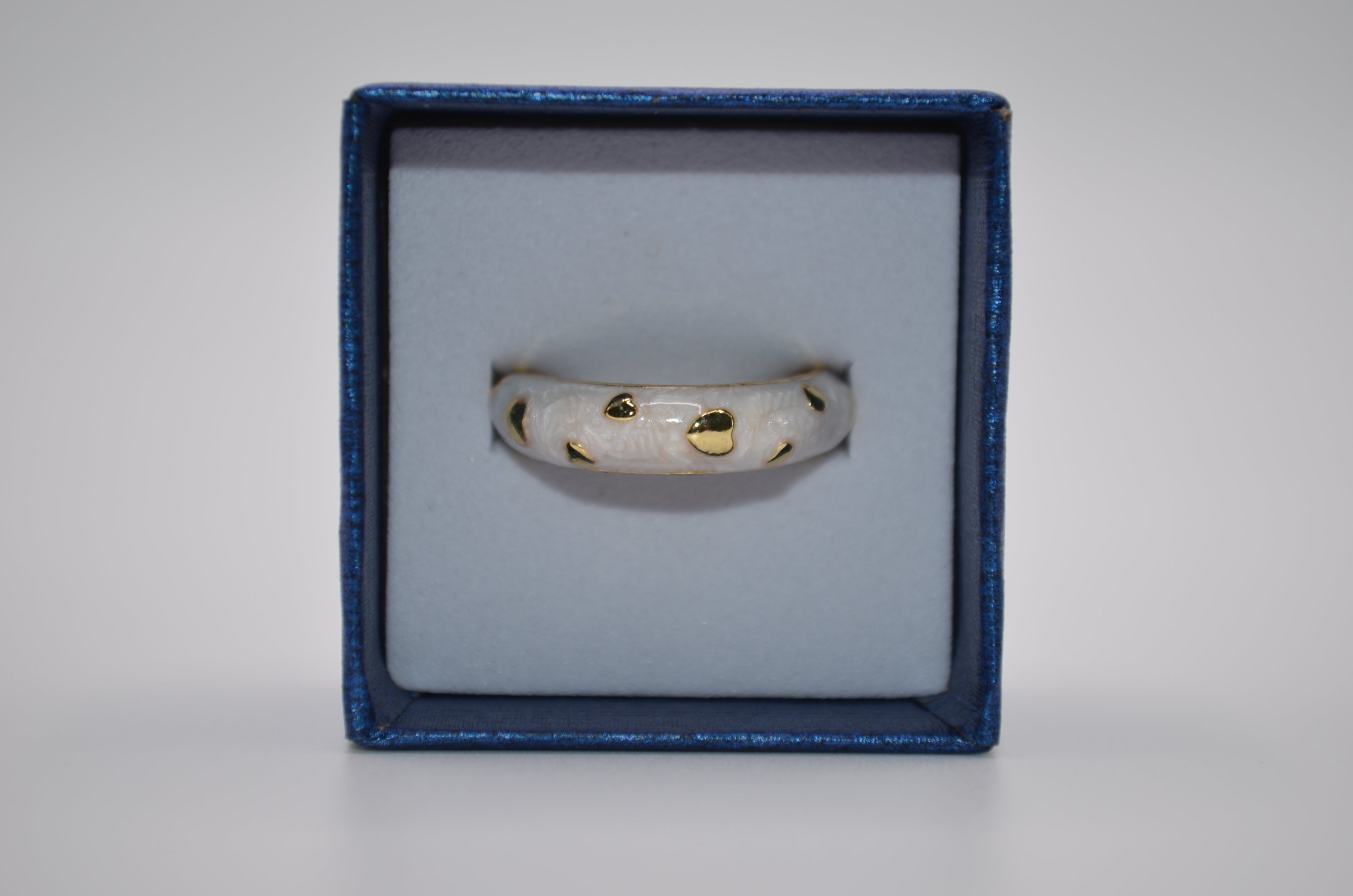 Pearl Mist Polka Enamel Ring