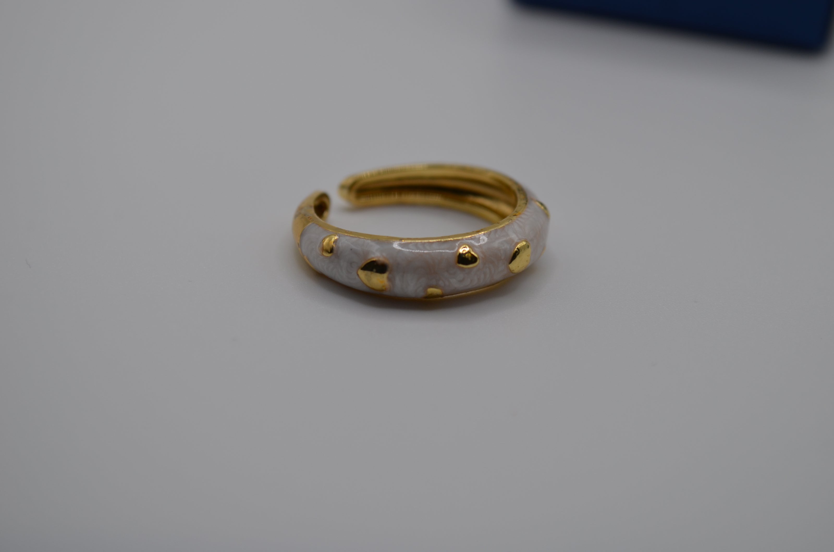 Pearl Mist Polka Enamel Ring