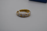 Pearl Mist Polka Enamel Ring