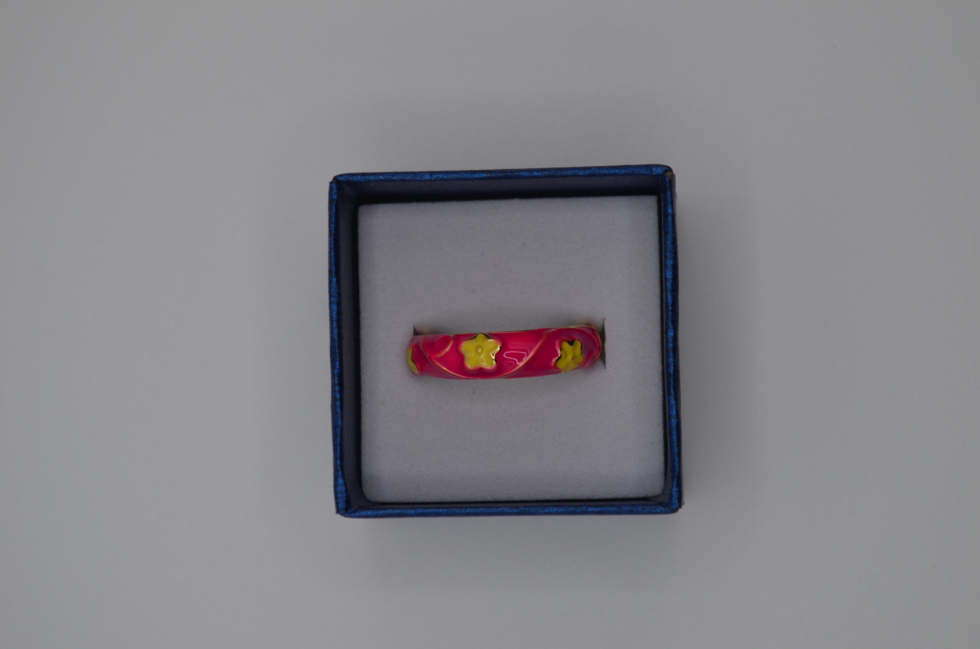 Blossom Pink Enamel Floral Ring