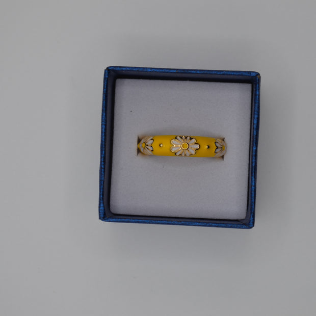 Sunny Daisy Enamel Ring