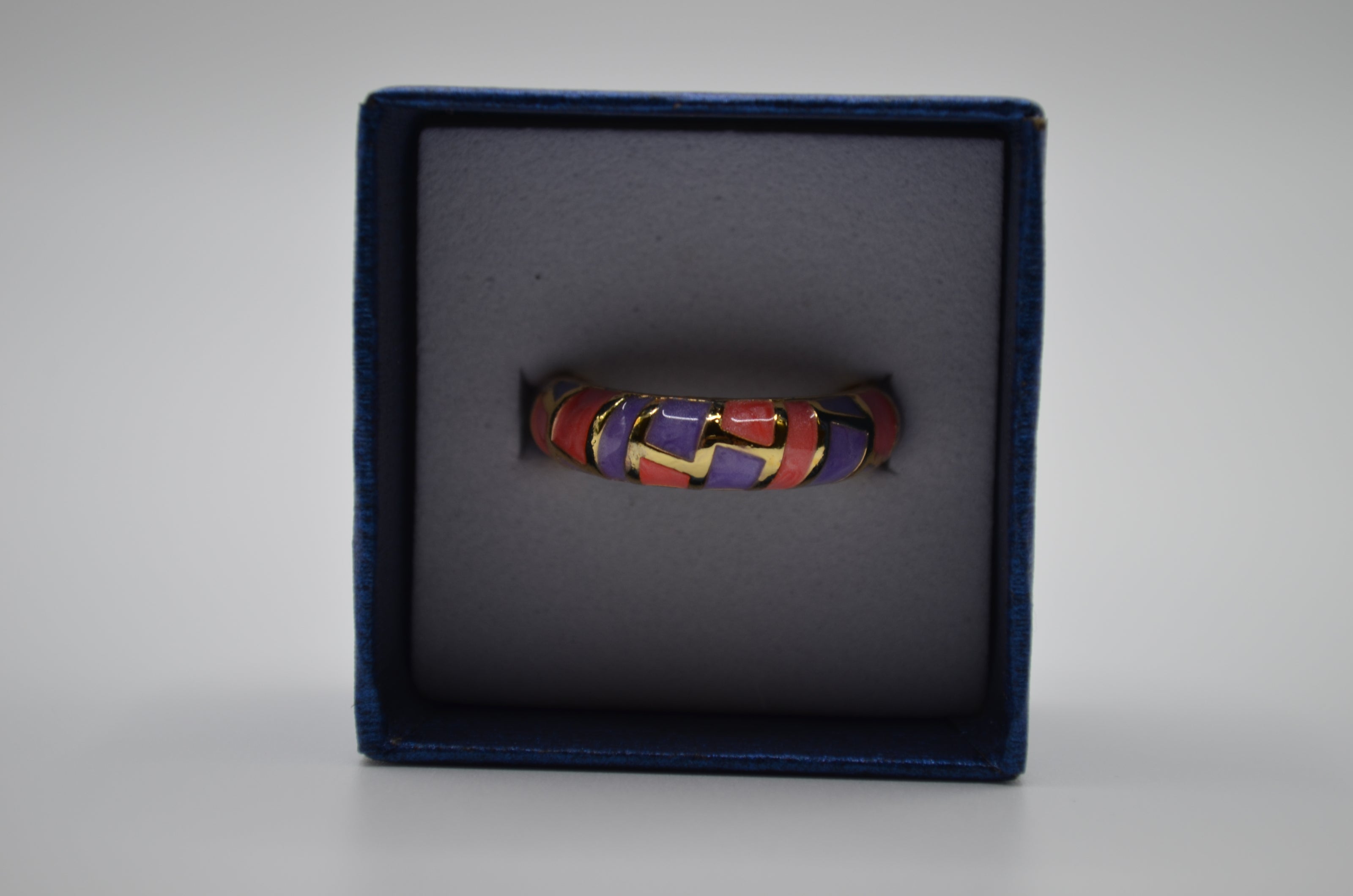 Vivid Mosaic Enamel Ring
