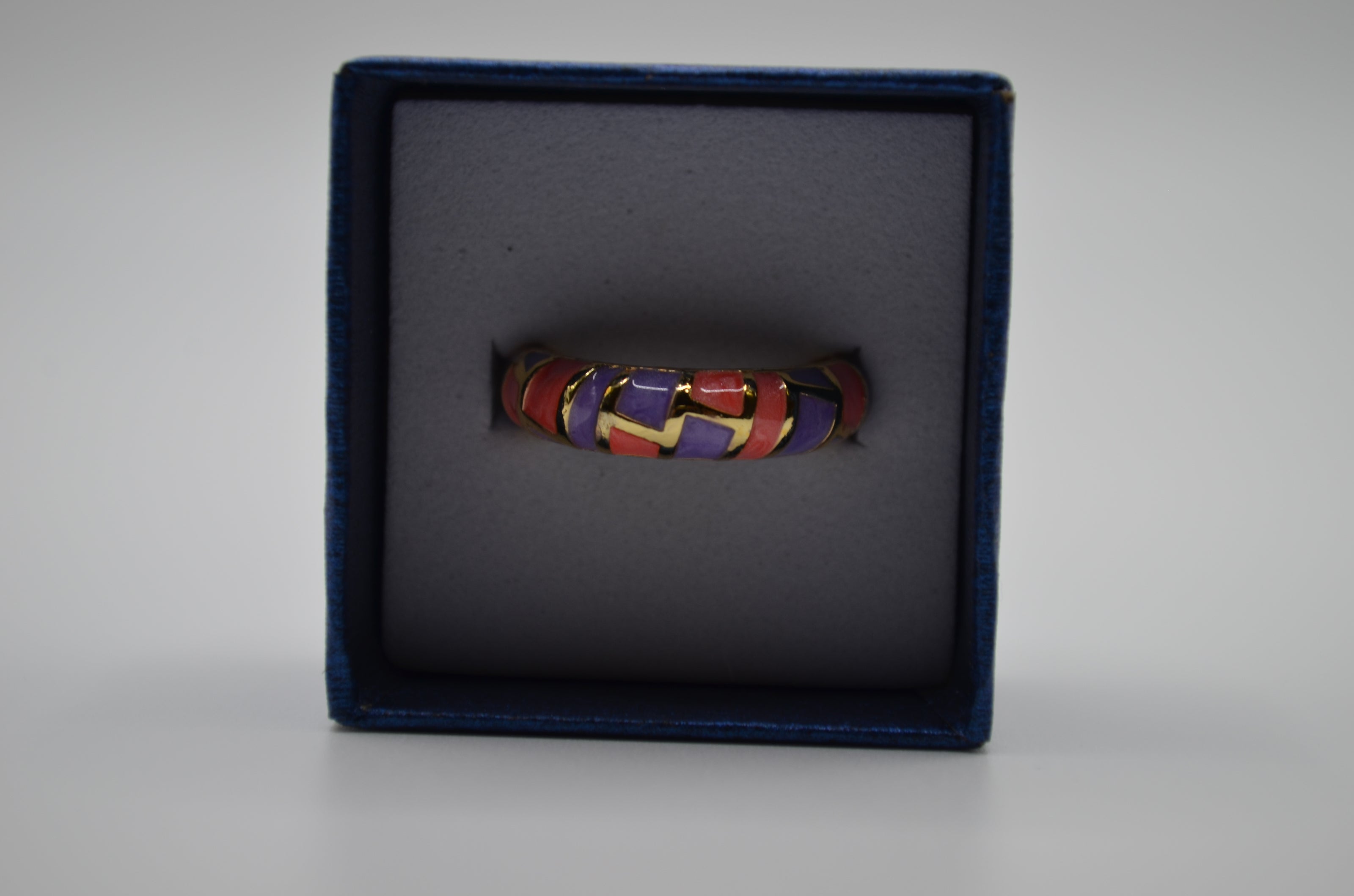 Vivid Mosaic Enamel Ring