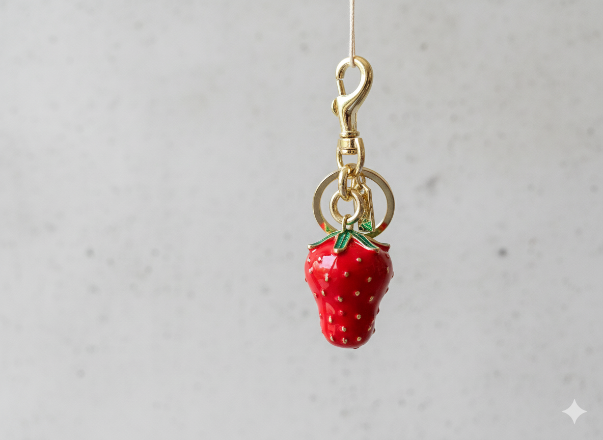 Sweet Berry Charm Keychain