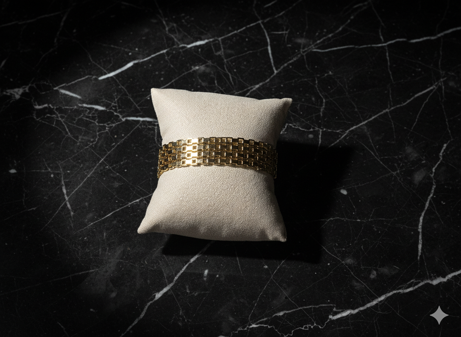 Golden Aura Statement Bracelet
