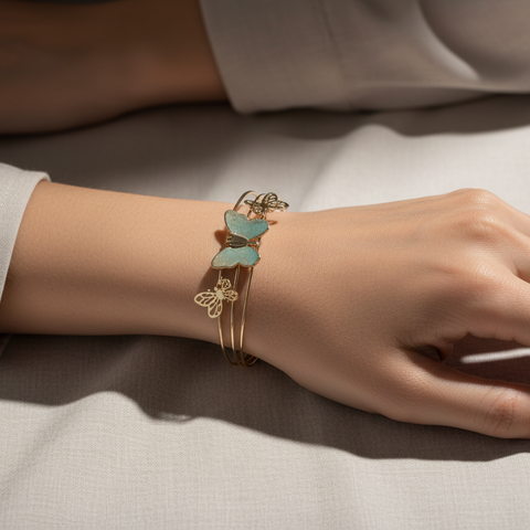 Golden Butterfly Bloom Bracelet