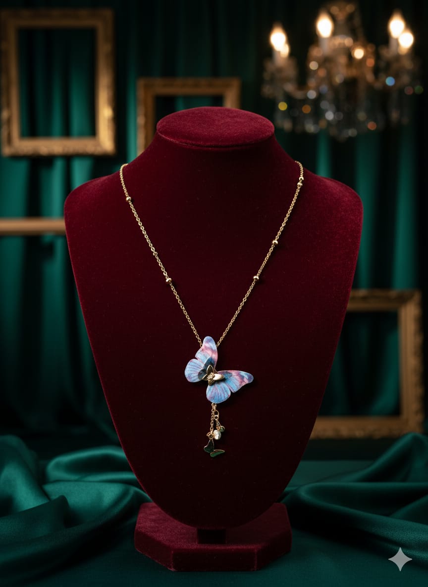 Enchanted Butterfly Pendant Necklace