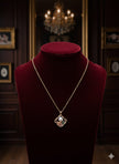 Textured-Gold Pendant Necklace