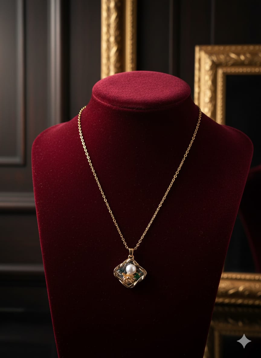 Radiant Pearl Garden Pendant Necklace