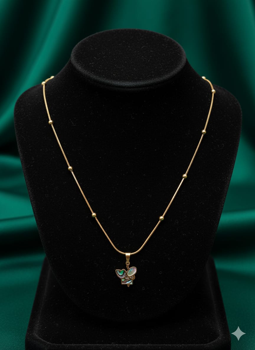 Amivie “Golden Glow Butterfly” Necklace