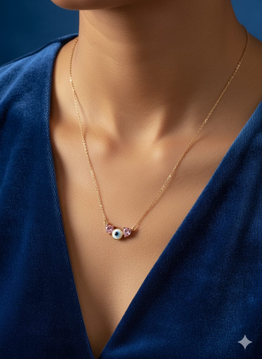 Amivie Enchanted Eye Trio Pendant Necklace