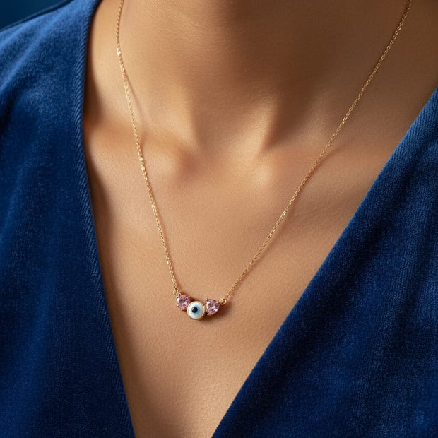 Amivie Enchanted Eye Trio Pendant Necklace