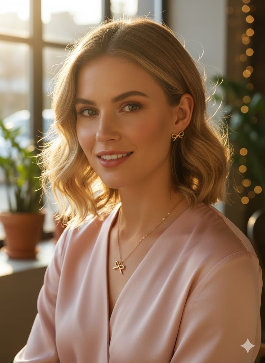 Amivie Bow Charm Necklace