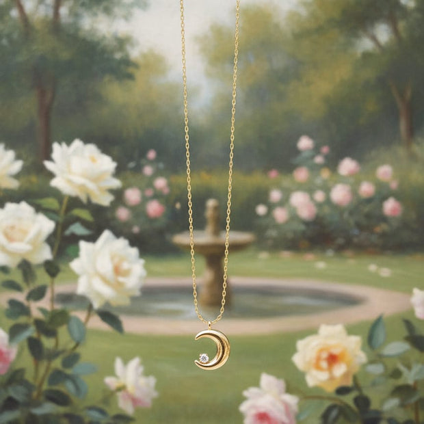 Celestial Crescent Moon Necklace