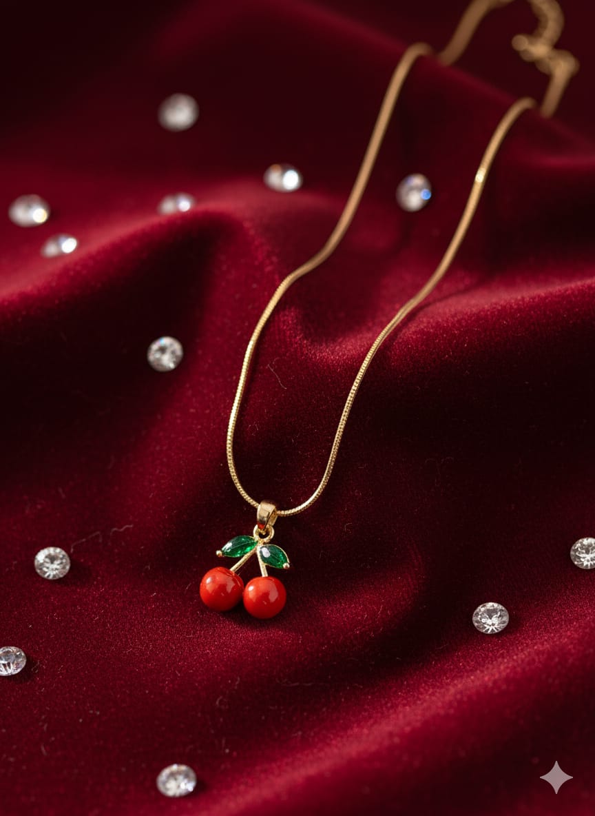 Cherry Bloom Pendant Necklace