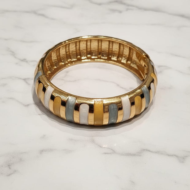 Royal Mosaic Enamel Bangle Bracelet