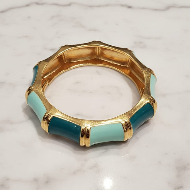 Aqua Duo Enamel Bangle Bracelet
