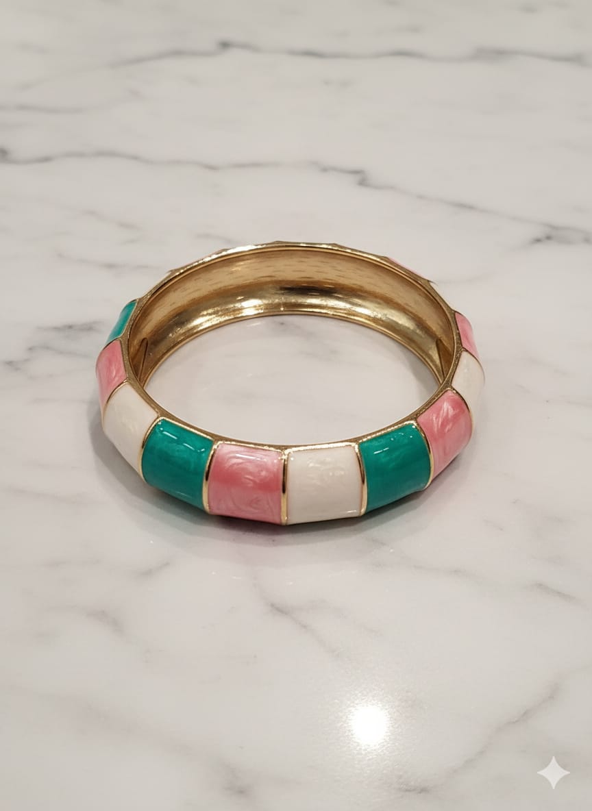 Blush Mint Harmony Enamel Bracelet
